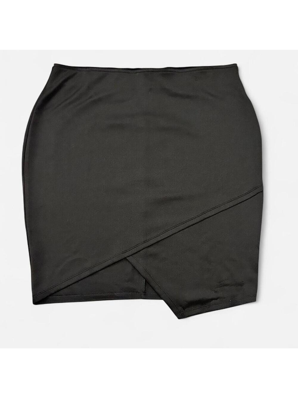 black mini pencil skirt plus size women 1Xlarge black fitted business casual